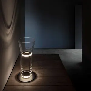 Минималистичный стеклянный напольный светильник L5102, декоративная Напольная Лампа в форме банки, светодиодная Напольная Лампа для спальни