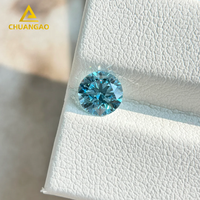 Diamants Chuangao certifiés IGI, bleus, de 0,5 à 3 carats, taille brillant rond, couleur D, diamants de laboratoire non montés, certifiés VVS1, pour la fabrication de bijoux, Chine