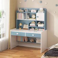 Table d'étude pour étudiants, bureau pour enfants, combinaison de table et de chaise avec bibliothèque, table d'écriture simple pour chambre d'enfant