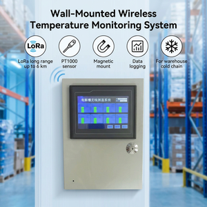Registrador de Temperatura LoRa para Cadena de Frío en Almacenes, Pantalla Táctil Industrial Grande, PT1000, Montaje Magnético, Dispositivo de Grabación de Datos de 6 km - Product Image 1