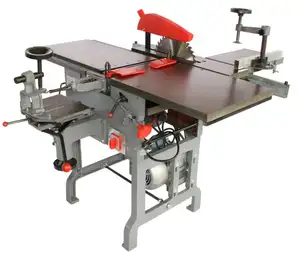 Machine de travail du bois, combinaison multifonction panneau de surface, scie de table, raboteuse épaissie