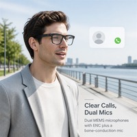 Lunettes Intelligentes IA avec Caméra 20MP, Appel et Traduction IA 139 Langues, Transfert WiFi, IPX4, 340mAh pour Hommes et Femmes