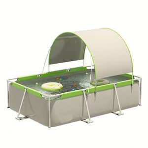 Piscina Inflable Grande para Exteriores, de PVC, con Protección Solar, Diseño Plegable, para Juegos Acuáticos Infantiles - Product Image 3