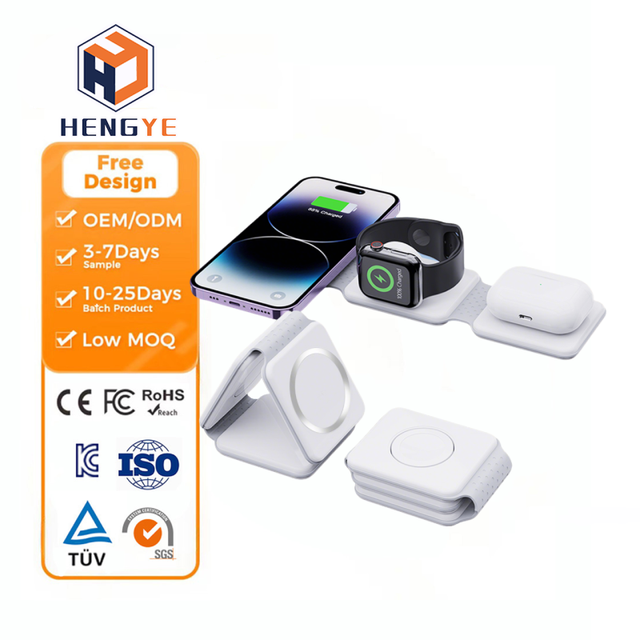 Magnetic Foldable Multifunction 3 in 1 15w Wireless Cell Phone Charger Best Selling Product Wireless Charger Station