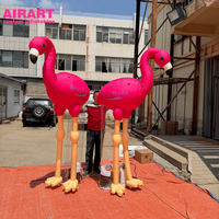 Statues de flamants roses pour idées de fêtes, ballon gonflable mascotte flamant rose pour fête à thème zoo