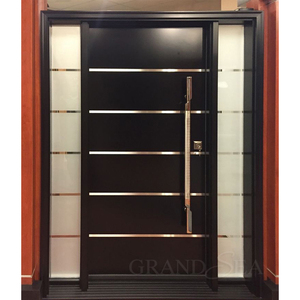 Phong Cách Hiện Đại Không Gỉ Nội Thất Cửa Thép Không Gỉ Đôi Đu Mở Cao An Ninh Cửa Thép - Product Image 2