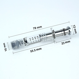 0.5ml 1ml 2.25ml 3ml 5ml 10ml Seringue Borosilicate Plongeur en métal Plongeur en plastique Seringue en verre 1ml Luer Lock Syinge - Product Image 2