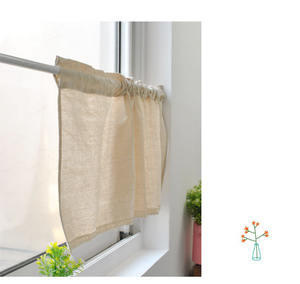 ผ้าม่านครึ่งบานแบบจีบระบายสไตล์โบฮีเมียน ทำจากผ้าฝ้ายลินินญี่ปุ่น  ตกแต่งด้วยลูกไม้ เป็นมิตรกับสิ่งแวดล้อม ปรับแต่งได้ เหมาะสำหรับทุกฤดู ใช้ในร้านกาแฟ - Product Image 3