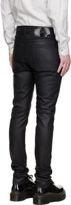 Pantalon en jean M12 personnalisé de nouvelle mode de haute qualité <span class=keywords><strong>noir</strong></span> empilé mince <span class=keywords><strong>skinny</strong></span> extensible vintage <span class=keywords><strong>enduit</strong></span> de denim ciré pour hommes - Product Image 3