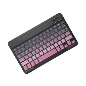 Bàn phím <span class=keywords><strong>Bluetooth</strong></span> màu gradient tùy chỉnh, bàn phím tiếng Đức, có thể sạc lại, không dây, di động, hỗ trợ tiếng Ả Rập - Product Image 1