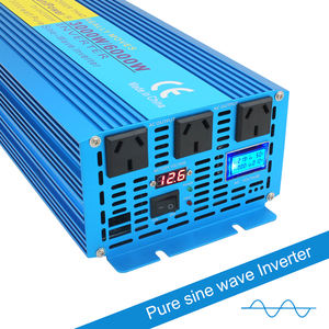 Convertisseur de courant <span class=keywords><strong>Lvyuan</strong></span> <span class=keywords><strong>6000W</strong></span> Peak, DC vers AC, 12V 240V, onde sinusoïdale pure, transformateur de voiture, trois prises avec démarrage progressif - Product Image 2