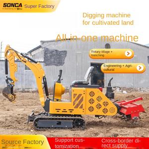 YSLANDSCAPE Mini-Excavatrice Multifonctionnelle, Motoculteur Rotatif, Micro-Excavation Tout-en-Un, Transmission Hydraulique, Pelleteuse - Product Image 4