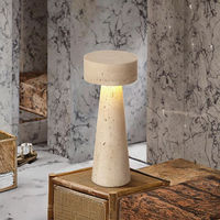 Lampe de table électrique en pierre de travertin de luxe moderne, best-seller, pour la décoration de la maison