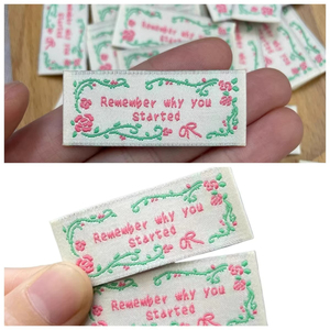 Étiquettes de marque de vêtements privées personnalisées, étiquette tissée de tissu de cou haut de gamme - Product Image 3