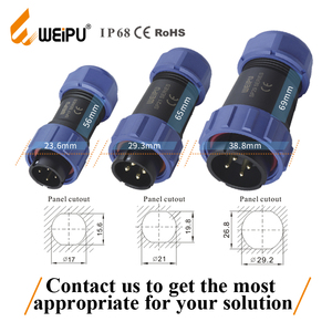 Weipu Đầu Nối Tròn Đầu Nối Cáp Nối Nhanh Chống Nước IP68 2 3 4 <span class=keywords><strong>9</strong></span> 10 12 19 Chân Đầu Cắm Đực - Product Image 6