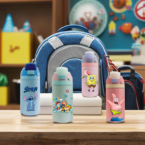 Flacon à vide isolé pour enfants de 16oz pour enfants bouteille d'eau en acier inoxydable portable avec verrouillage de sécurité chaude - Product Image 5