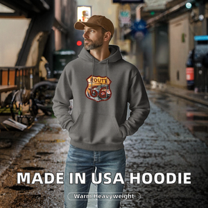Hecho en EE. UU., Envío Gratuito, MOQ=1, Sudadera con Capucha con Estampado 2D de Graffiti Route 66, Corte Regular para Hombre, Sudadera Informal de Alta Calidad y Peso Pesado - Product Image 2