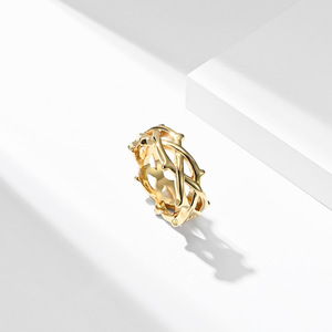 Anillo De Espina Hueco Acero Inoxidable Dientes De Dragón Anillo De Espinas Huecas Hohler Dornenring Bague Epines Creuses - Product Image 5