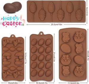 Molde de silicona antiadherente para repostería, molde de silicona para hornear pasteles, Chocolate, caramelo y Goma, hecho a mano, huevo de Pascua, conejo - Product Image 4
