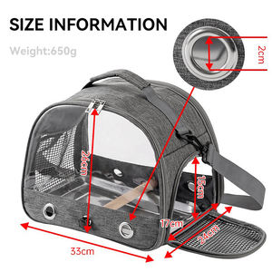 Sac de transport pour animaux de compagnie en maille respirante pour extérieur, cage de voyage pour oiseaux, accessoires pour perroquets, petit sac de transport pour animaux de compagnie, sac de voyage pour oiseaux - Product Image 4