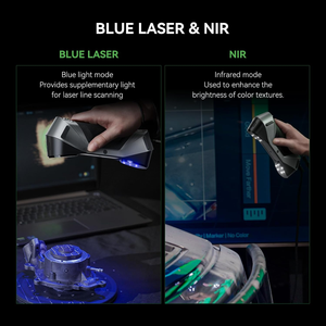 Escáner 3D Portátil Creality CR-Scan Raptor, Láser Azul e Infrarrojo NIR de Modo Dual, Alta Precisión de 0.02 mm para Ingeniería Inversa 3D - Product Image 4