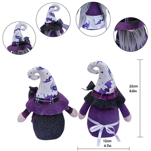 Fatti a mano viola Rudolph Gnome ornamenti cappello alto bambola senza volto nana tessuto decorativo giocattolo + peluche ecologico natale - Product Image 5