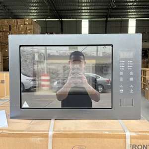 מובנה במיקרוגל עם תנור קיבולת גדולה 25l שחור 850w 220 50hz צלחת אחת גריל אחד עם מסך מגע - Product Image 2