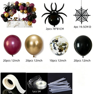 Kit d'arche <span class=keywords><strong>de</strong></span> ballons d'Halloween, guirlande <span class=keywords><strong>de</strong></span> ballons en latex noir et violet, ballons en feuille pour la décoration <span class=keywords><strong>de</strong></span> fête d'Halloween en famille, décorations d'Halloween - Product Image 3