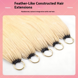 Máquina de extensión de <span class=keywords><strong>cabello</strong></span> de plumas europeas Remy no plegable de tres generaciones, doble trama blanqueada, oro blanco, <span class=keywords><strong>cabello</strong></span> <span class=keywords><strong>roto</strong></span> sin costuras - Product Image 3