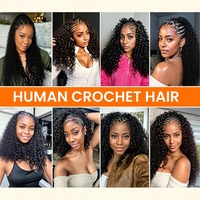 Extensions de cheveux brésiliens Remy Kinky Straight, directement de l'usine, pour tressage au crochet pré-bouclé sans nœuds, couleurs plus foncées uniquement