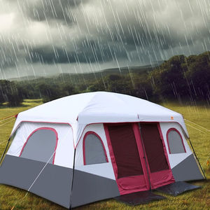 Tente de camping automatique SANMI SANMI-T10 pour 12 personnes, tissu 190T imperméable, double porte, fenêtres, 3 chambres, salon pour l'extérieur - Product Image 4