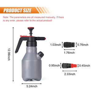 Manual Air Nozzle High-Pressure 3000psi Pump Spray Bottle 2.0L Large Capacity Garden Use Portable Foam <b>Sprayer</b> E38 - Product Image 2