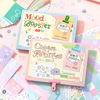 Livre d'autocollants tendance SIMNO Dreamy Aesthetic, autocollants kawaii aux couleurs pastel pour le bricolage, le journaling et la personnalisation