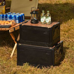 Boîte de rangement pliable en plastique, grand Volume de 30l, 55l, <span class=keywords><strong>4</strong></span> côtés, organisateur de coffre pour le Camping en plein air - Product Image 6