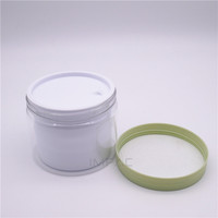Pot en plastique à double paroi pour crème capillaire, pot rond pour crème ou gel de soin avec couvercle à vis 200 ml