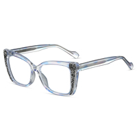 Montures de lunettes carrées de couleurs mélangées à la mode personnalisation en gros vente chaude lunettes à monture carrée couleur transparente