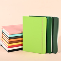 Vente en gros de carnets de notes en cuir PU à couverture rigide A5 personnalisés, reliure thermique, feuilles mobiles, journal, agenda quotidien, promotion
