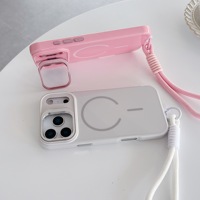 Étui de téléphone magnétique multifonctionnel tendance pour modèles iPhone et Samsung avec support d'objectif, sangle de téléphone et protection antichoc
