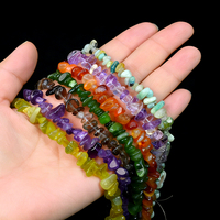 Vente directe d'usine, copeaux de cristal naturel colorés, gravier, perles pour la fabrication de bijoux pour femmes
