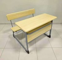 Bureau d'élève intégral personnalisable avec bancs doubles et chaises doubles pour mobilier de salle de classe d'école primaire