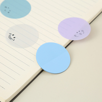 1pcs 4.2*4.2cm Notes autocollantes transparentes pour l'étude Petit design amusant Matériau PET
