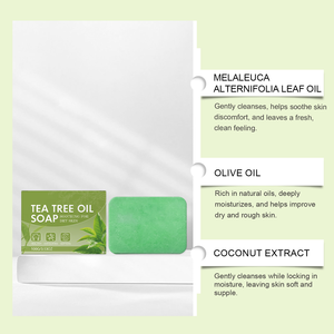 Tea tree oil bath soap gentle formula cares for the body and skin refreshing and comfortable daily bath soap - Product Image 4