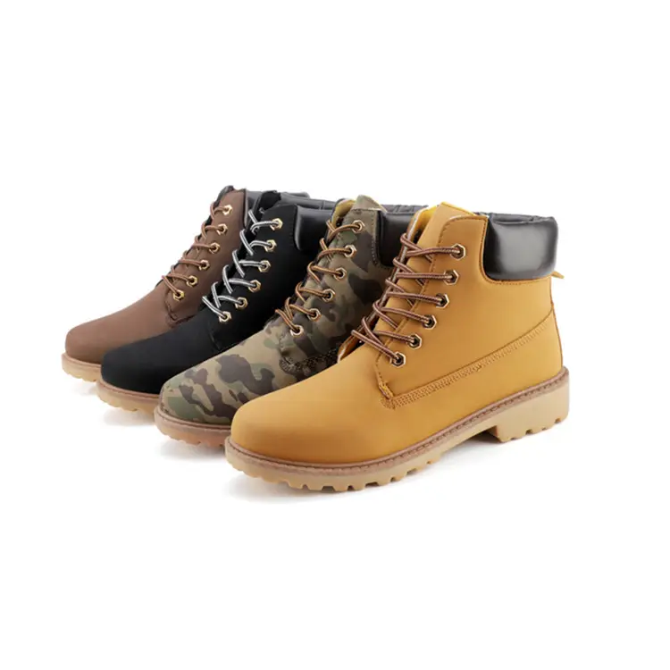 2022 new British Martin boots men's lace-up PU leather men's shoes trend high-top casual snow boots thickening wholesale