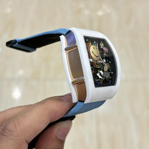 Montre mécanique de luxe de haute qualité avec cadran carré, montre mécanique en fibre de carbone étanche - Product Image 3