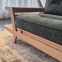 Canapé modulaire NORYA en tissu avec base en bois massif pour ensemble de canapés, meubles de salon