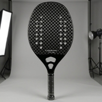 Raket Tenis Pantai Padel Serat Karbon 3K 12K 18K 320g PU Grip Frame Inti EVA Lembut Model Baru Langsung dari Pabrik OEM dengan LOGO Kustom