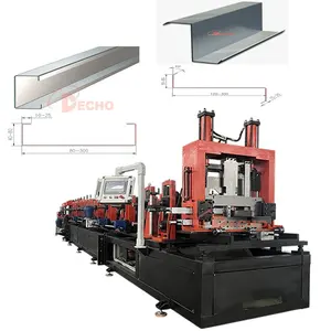 Máquina formadora de rolos de quilha de aço leve CZ Purlin Máquina formadora de rolos totalmente automática com ajuste de tamanho