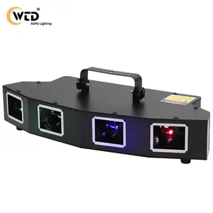 DJ thiết bị bốn lỗ lasercube 11ch DMX điều khiển âm thanh kích hoạt DJ đèn LED Câu lạc bộ DJ Disco ánh sáng laser lazer ánh sáng