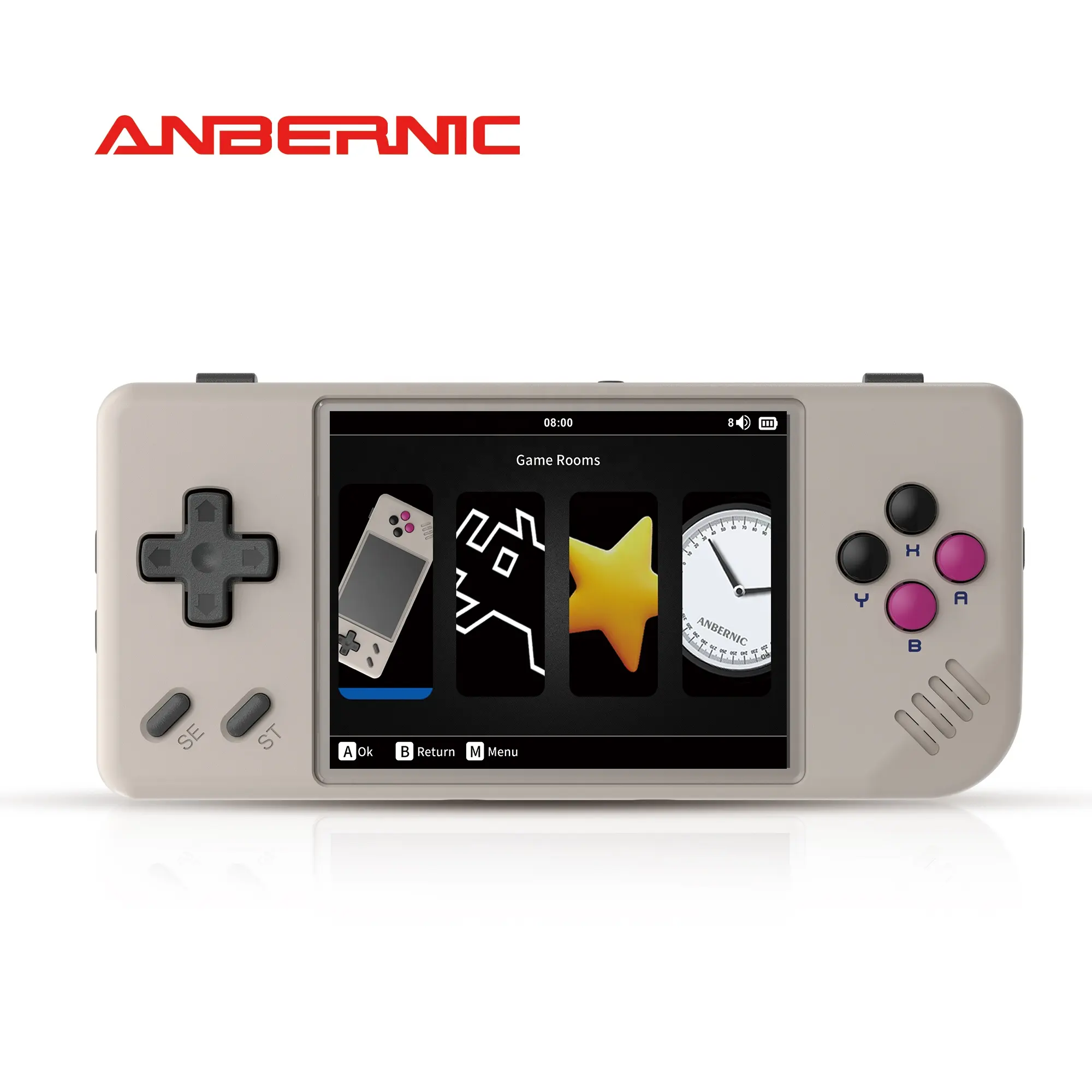 ANBERNIC konsol Game Mini RG28XX, Emulator video Game PSP PS1 layar 2024 inci 2.83*640 480