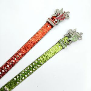 <span class=keywords><strong>Ceinture</strong></span> Western de Luxe avec Boucle Tête de <span class=keywords><strong>Pirate</strong></span> pour Hommes et Femmes, Style Cowboy et Cowgirl, Ornée de Cristaux et de Strass Diamantés en Forme de Crâne - Product Image 6